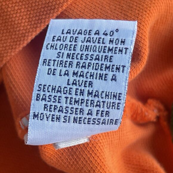 Polo Ralph Lauren Polo Shirt Men Medium Custom Fit Big Pony Orange Casual Cotton - Picture 6 of 10